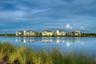 view from lakeside walking path