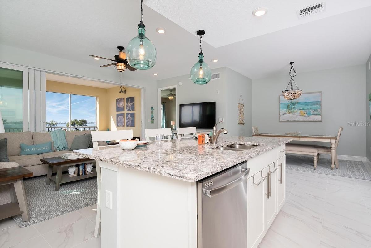 open floorpan with dining area