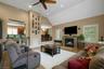 living room fireplace view