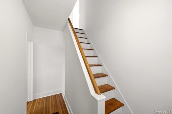 Door at the end of hall is entrance to first floor