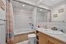 Full spa tub in the upstairs bathroom.