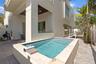 Patio Featuring Private Plunge Pool, Gas Fireplace, Outdoor Kitchen, and more!