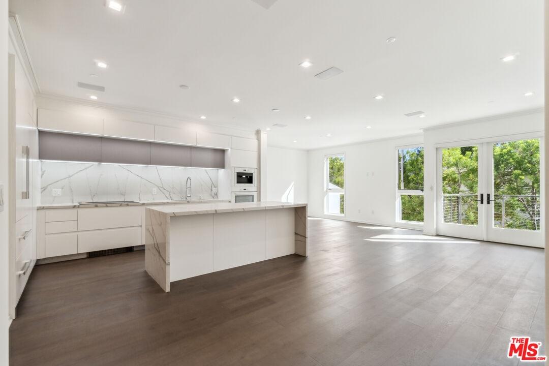 Open-concept living area and k
