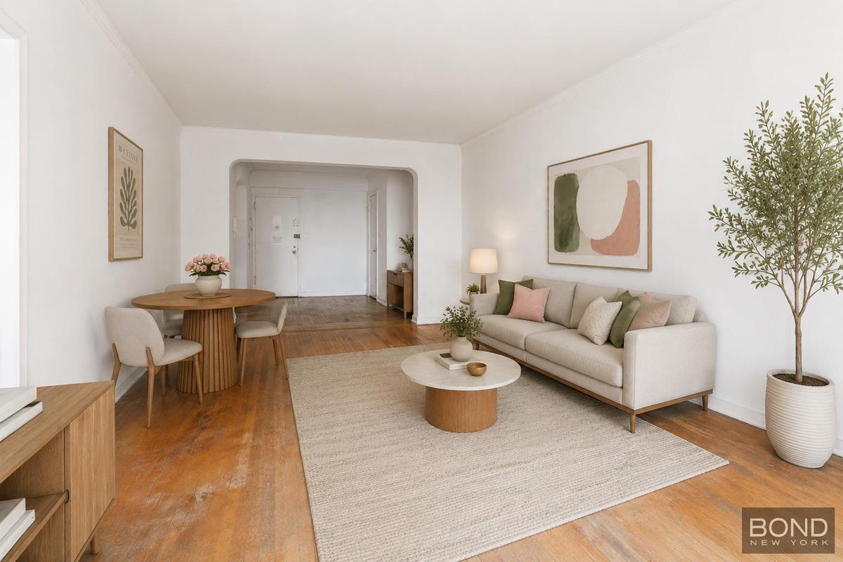 staged living room 