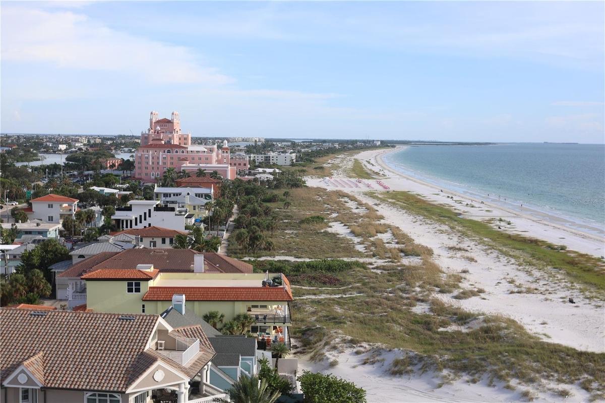 Corner-unit views stretching from St. Pete Beach and the Don CeSar to Pass-a-Grille and the Intracoastal.