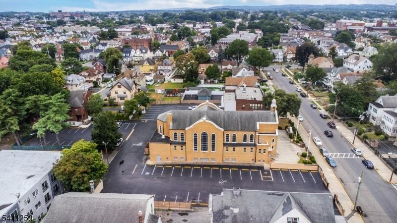 Aerial of neighborhood
