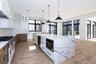 Kitchen with waterfall island