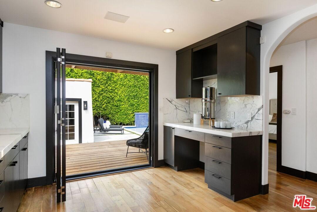 Kitchen to back yard