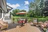 Elevated deck overlooking yard