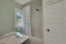 Shower over tub/linen closet