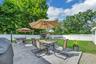 Large patio, hot tub...