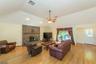 High ceilings & Door to Deck