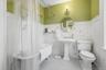 Hall bathroom with access from second bedroom