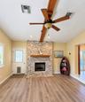 Family room with fireplace