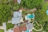 Bird's eye view: residence, full-size pool, and open yard on the 80' x 180' parcel
