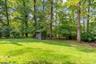 large yard with shed