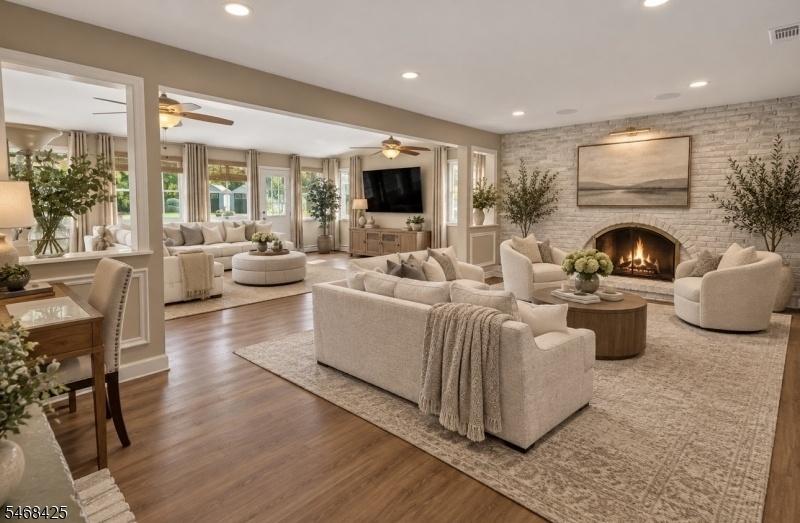 Virtually Staged Family Room