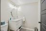 Lower level powder room