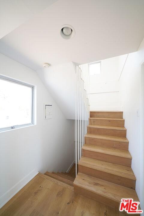 Stairs to rooftop deck
