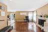 Family Room w wood fireplace