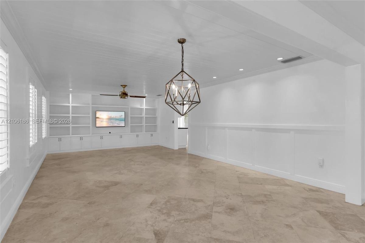 Virtually staged Living room & dining area