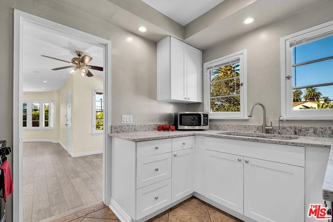 Remodeled kitchen with granite