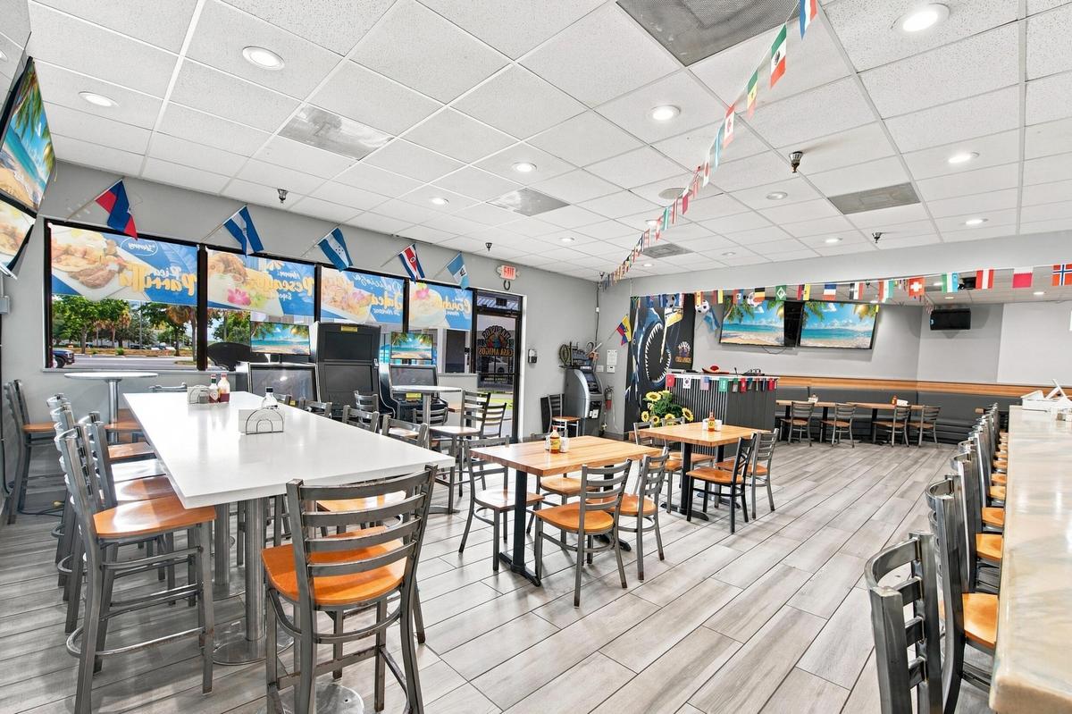 Spacious interior featuring wood-finish flooring, recessed lighting, and multiple large windows
