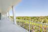 Expansive covered balcony NW facing view