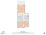 Detailed layout of the second floor, highlighting the bedroom arrangements, bathrooms, and private balcony accessible from the primary suite.