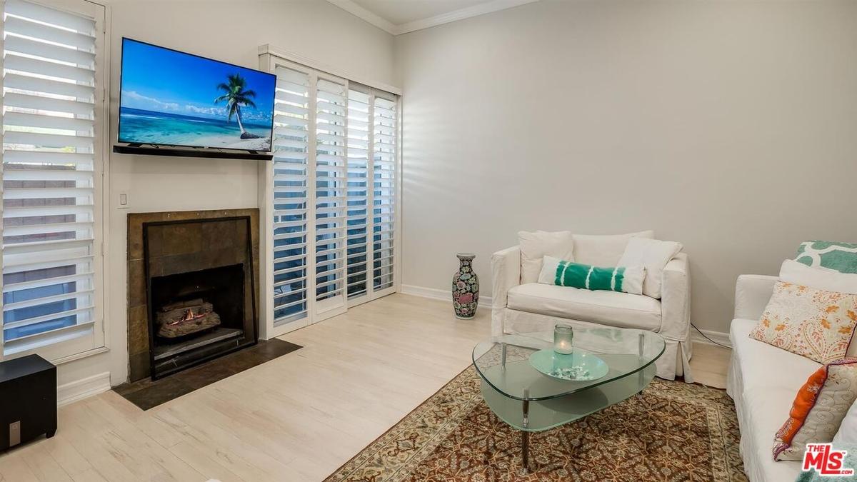 Inviting fireplace