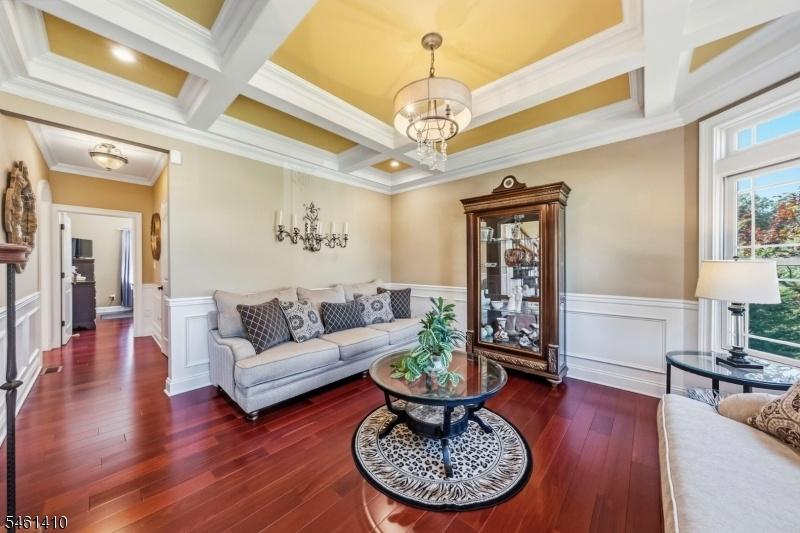 LR with Coffered Ceiling