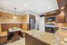 Kitchen with built in booth