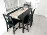 Large-format tile flooring, horizontal slat window blinds, and a neutral wall finish