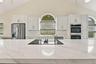 Oversized kitchen island for entertaining guests