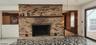 wood burning brick fireplace