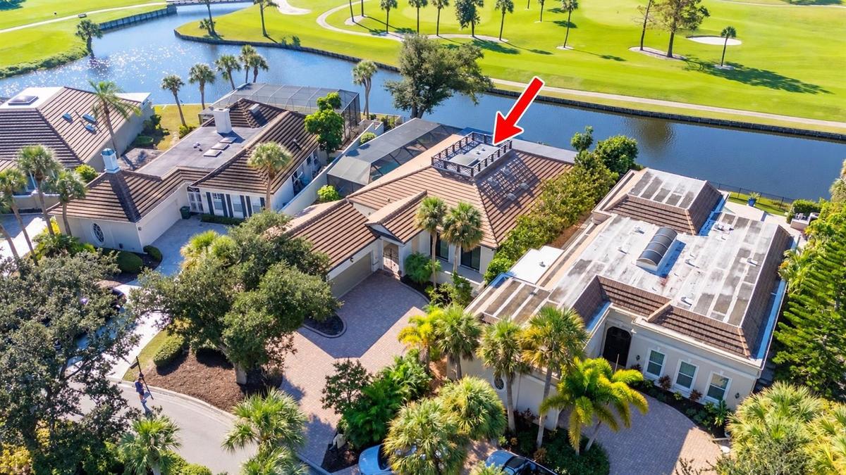 aerial view of house