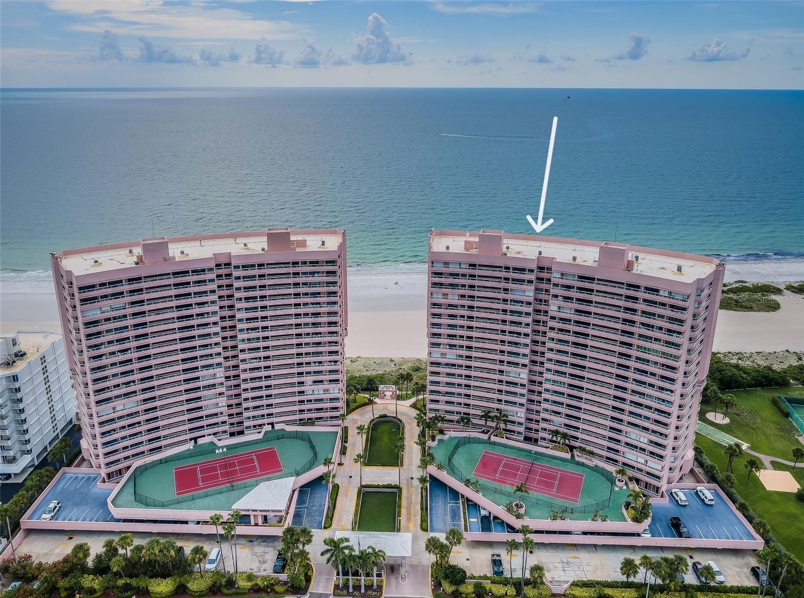 Crescent Beach Club Two on Sand Key!  14th Floor with Direct Gulf front Views!