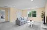 Warm, open and bright living room