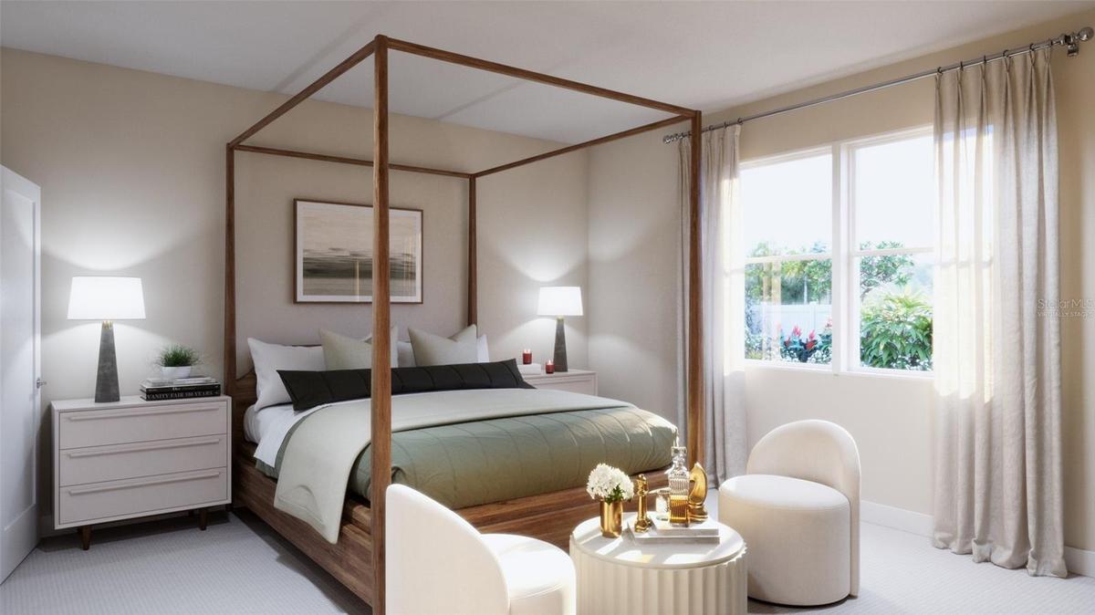 Primary Bedroom Rendering (Virtually Staged)