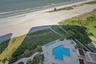 Looking down on the Community pool for the building.