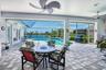 Lanai overlooking pool and lake