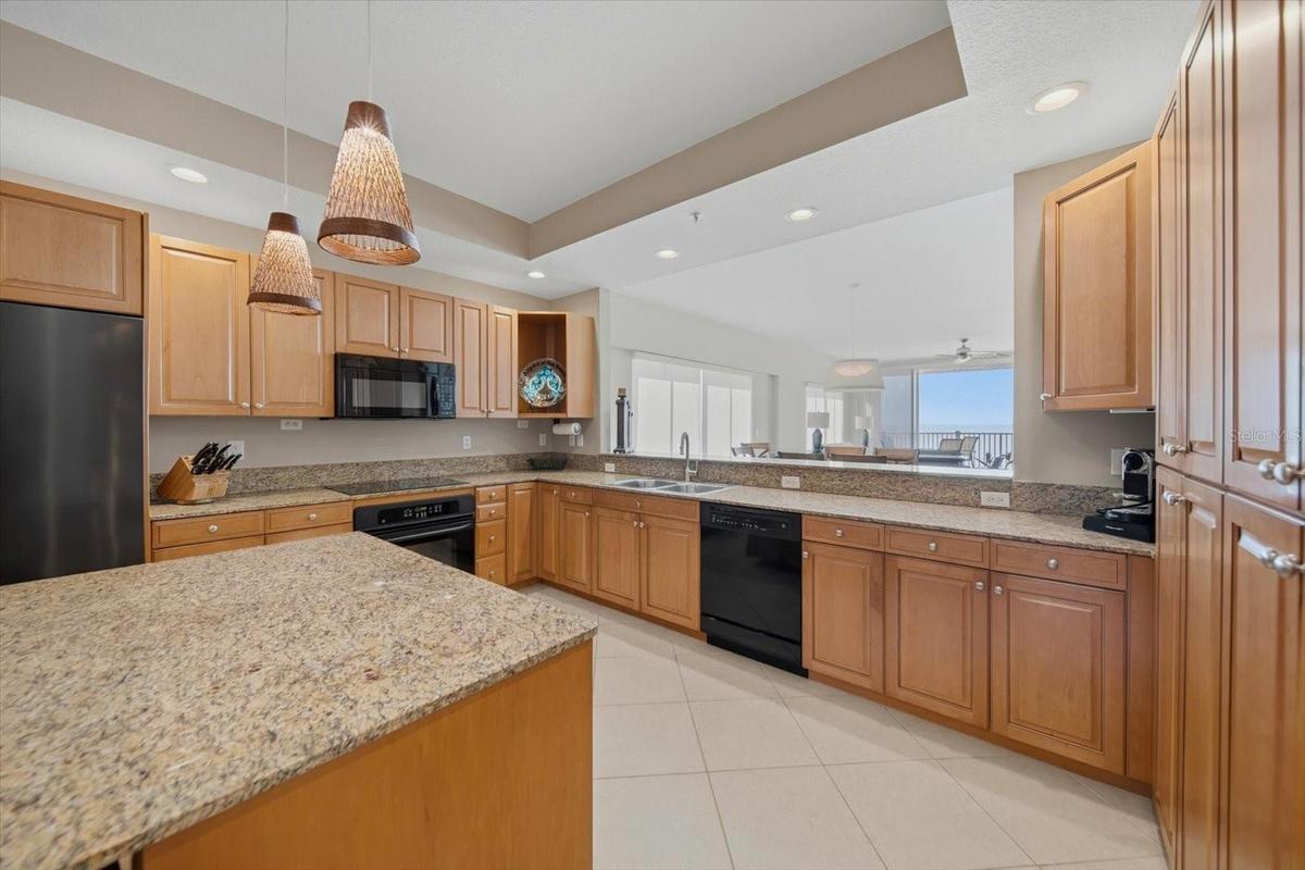 Nice cabinets and counter space