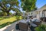 The newly poured patio is perfect for outdoor entertainment