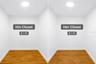 Spacious, clean primary walk-in closet with ample room for custom organization and design to your exact specifications.
