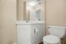 Convenient powder room.