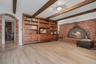 Lower level family room with fireplace