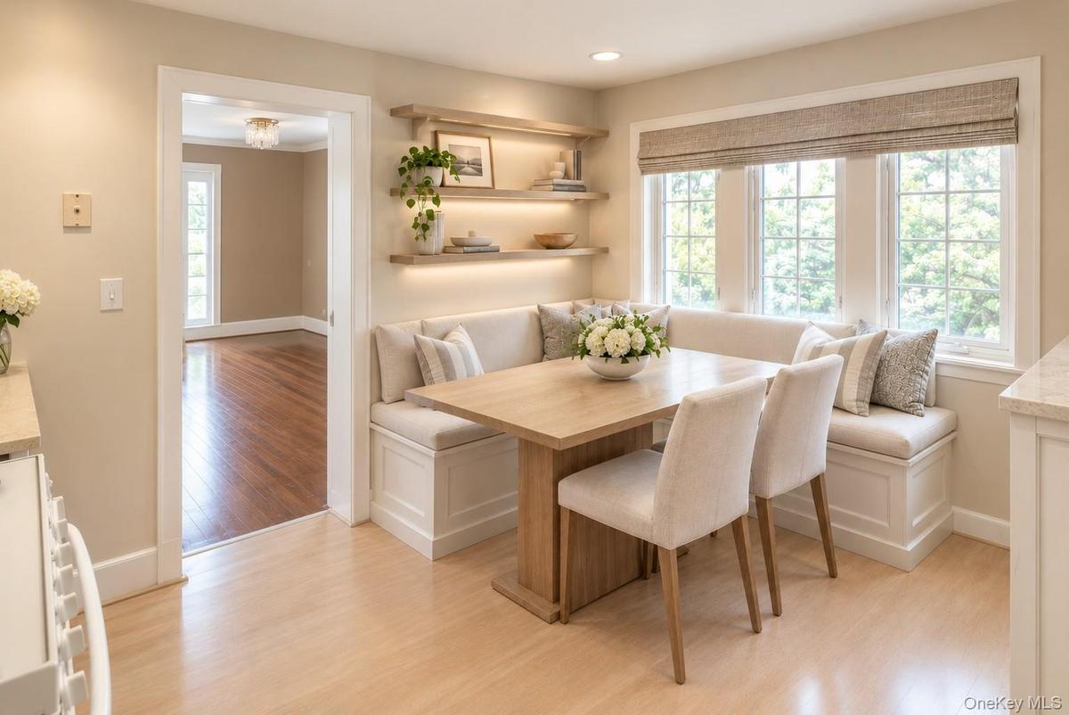 Virtually Staged Kitchen with Banquette