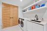 Lots of shelves for product or folding clothing and storing