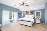 HUGE bedroom with office, coset and massive windows in both front and back.