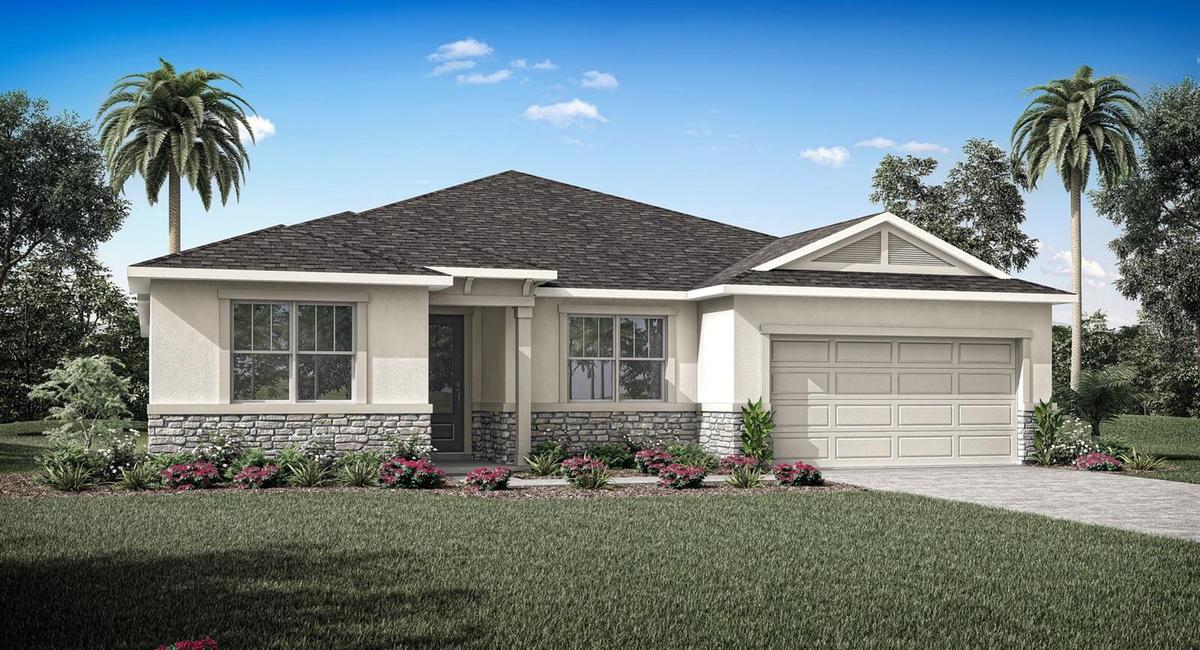 Meridian Parks - Honeysuckle Floorplan - Coastal Elevation - Architect's Rendering